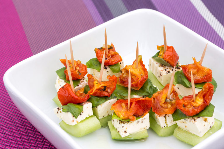 Cucumber Tomato Feta Amuse Bouche Recipe