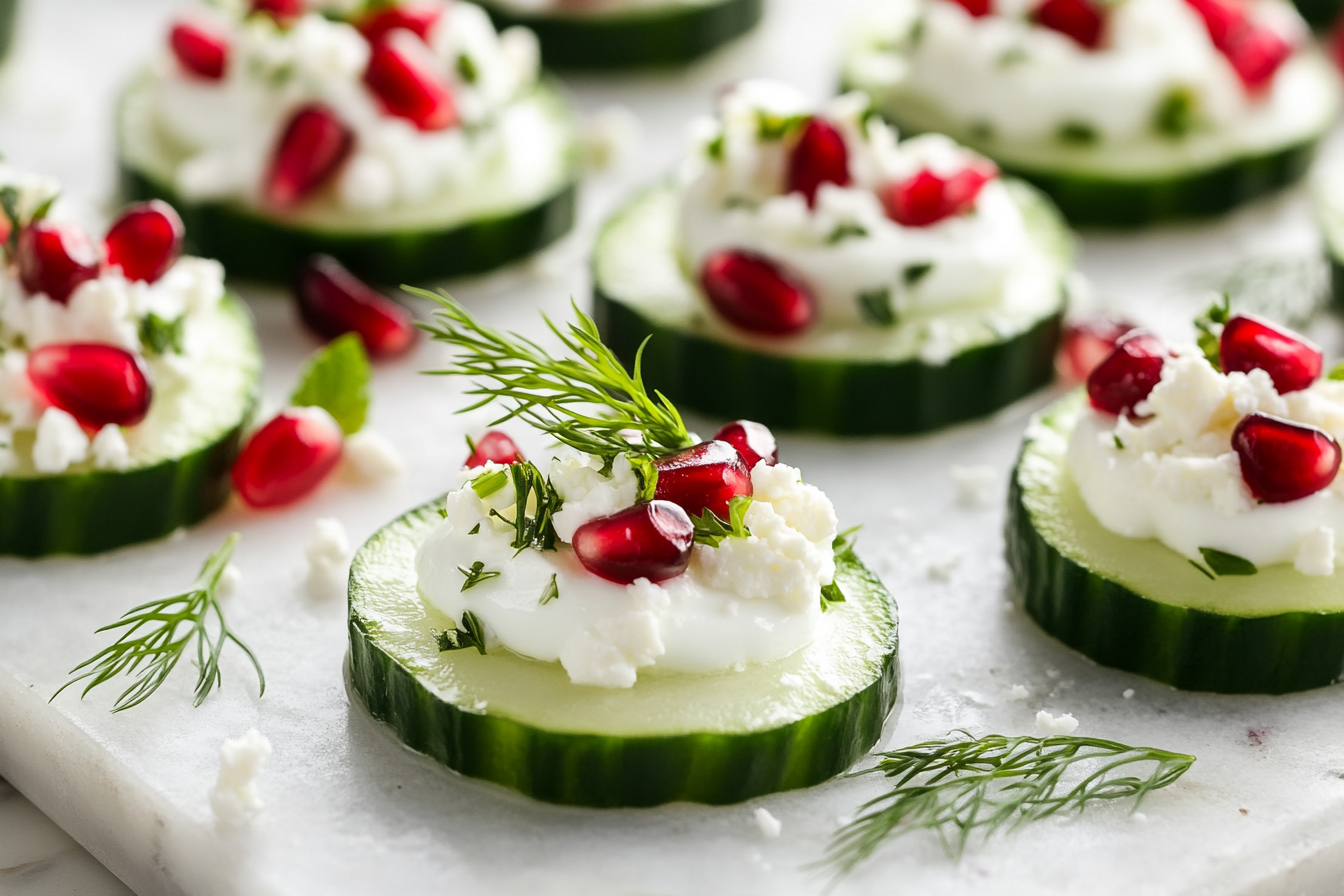 Cucumber Mint Yogurt Bites