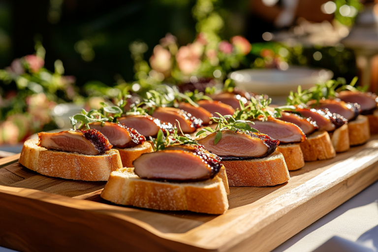 Smoked Duck Crostini with Fig Jam